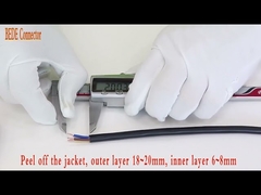 Μόνο κλείδωμα PA66 M19 γύρω από το αρσενικό συνδετήρων σε θηλυκό αδιάβροχο IP68