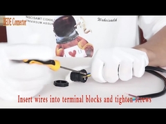 Το μόνο κλείδωμα M19 στεγανοποιεί το υλικό καλώδιο συνδετήρων PA66 στο οπίσθιο μοντάρισμα επιτροπής