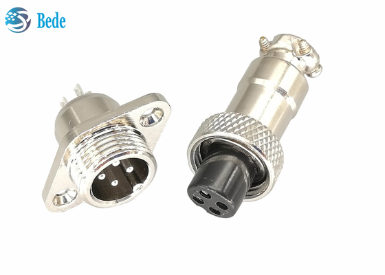 βούλωμα συνδετήρων αεροπορίας 3A 200V GX12 M12 με τα αρσενικά και θηλυκά σύνολα φλαντζών ρόμβων