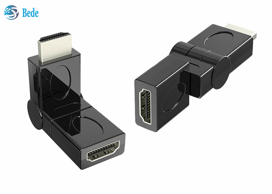 Καλυμμένο χρυσός αρσενικό HDMI στο θηλυκό προσαρμοστή 90 στροφέων 180 270 360 βαθμοί περιστρέψιμοι