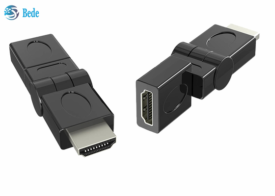 Καλυμμένο χρυσός αρσενικό HDMI στο θηλυκό προσαρμοστή 90 στροφέων 180 270 360 βαθμοί περιστρέψιμοι