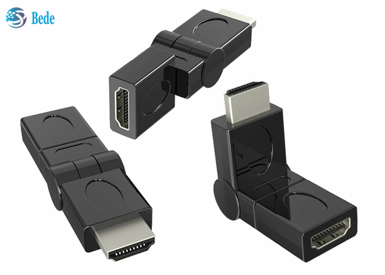 Καλυμμένο χρυσός αρσενικό HDMI στο θηλυκό προσαρμοστή 90 στροφέων 180 270 360 βαθμοί περιστρέψιμοι