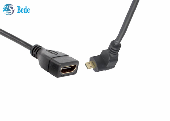 Ψαρευμένο αρσενικό μικροϋπολογιστών HDMI στο θηλυκό συνδετήρα 4 κατευθύνσεις επάνω-κάτω-αριστερός-Right+1pcs προσαρμοστών καλωδίων HDMI κατ' ευθείαν