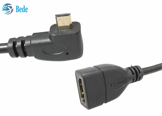Ψαρευμένο αρσενικό μικροϋπολογιστών HDMI στο θηλυκό συνδετήρα 4 κατευθύνσεις επάνω-κάτω-αριστερός-Right+1pcs προσαρμοστών καλωδίων HDMI κατ' ευθείαν