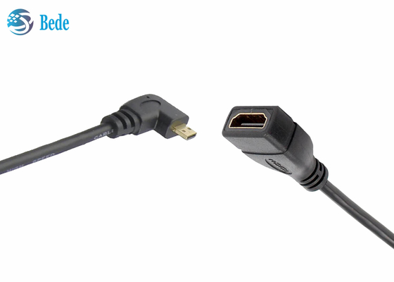 Ψαρευμένο αρσενικό μικροϋπολογιστών HDMI στο θηλυκό συνδετήρα 4 κατευθύνσεις επάνω-κάτω-αριστερός-Right+1pcs προσαρμοστών καλωδίων HDMI κατ' ευθείαν