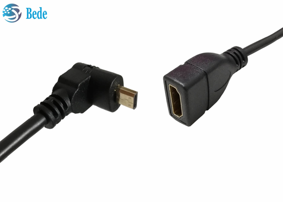 Ψαρευμένο αρσενικό μικροϋπολογιστών HDMI στο θηλυκό συνδετήρα 4 κατευθύνσεις επάνω-κάτω-αριστερός-Right+1pcs προσαρμοστών καλωδίων HDMI κατ' ευθείαν