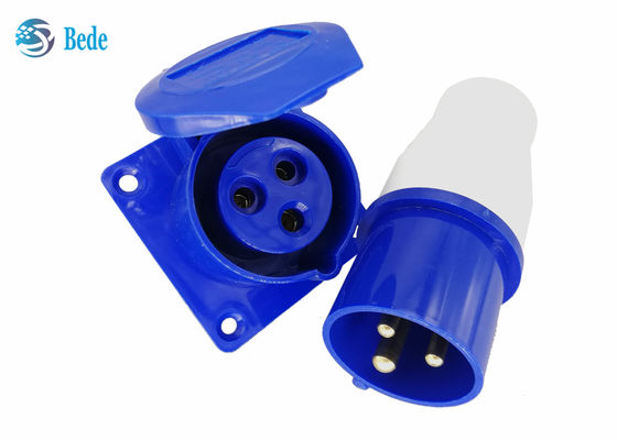 3 τοποθετημένος επιτροπή τύπος αδιάβροχο IP44 220-250V 16A εξαρτήσεων βουλωμάτων και υποδοχών καρφιτσών βιομηχανικός