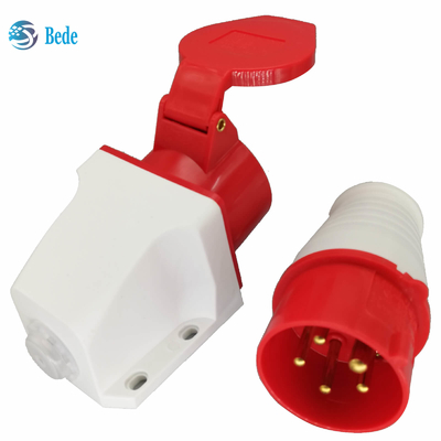 Βύσμα και υποδοχή σύνδεσης Commando IEC 60309 380-415V 16Amp Τύπος επιτοίχιας τοποθέτησης