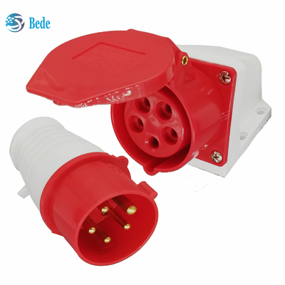 Βύσμα και υποδοχή σύνδεσης Commando IEC 60309 380-415V 16Amp Τύπος επιτοίχιας τοποθέτησης