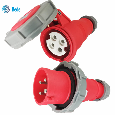 IP67 Βιομηχανική πρίζα πρίζας 4 πινών ((3P+E) 16 και 32 Amp Τύπος αγκύρωσης