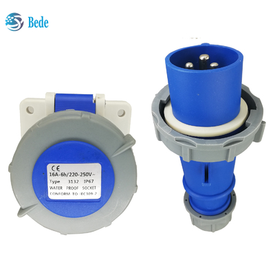 Πρότυπο ICE60309 Βιομηχανική πρίζα πρίζας IP67 3Pins ((2P+E) 32Amp