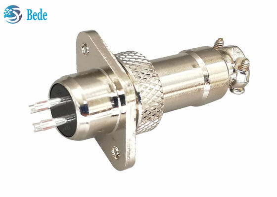 3A 200V GX12 M12 Βύσμα Αεροπορίας με Ρομβοειδή Φλάντζα Αρσενικό και Θηλυκό Σετ