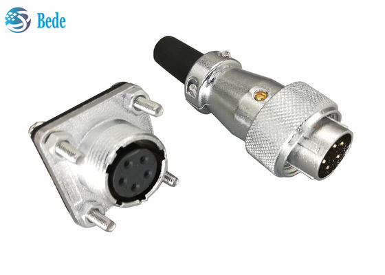 9 10 12 14 Pin 400V 5A WS20 Κυκλικοί Σύνδεσμοι με Τετράγωνη Φλάντζα και Κάλυμμα Σκόνης