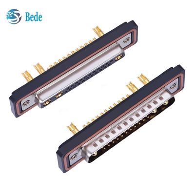 25W3 D-Sub αρσενικές / θηλυκές συνδέσεις IP67 βαθμού μικτής μετάδοσης ισχύος σήματος